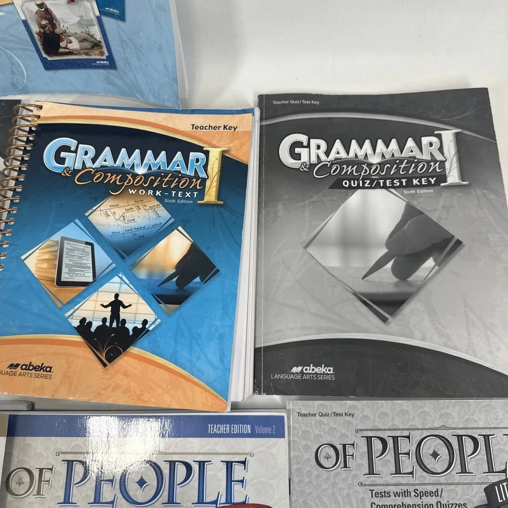 Abeka English Language Grade 7 Lot of 9‎ Teacher Books Lesson Plans And Keys